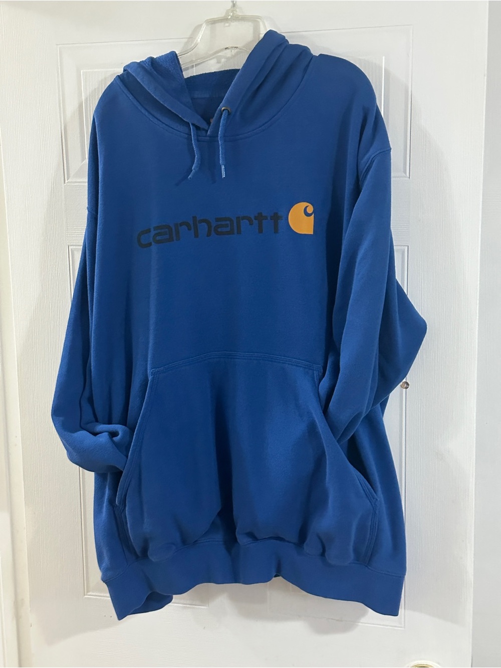 Carhartt Mens Royal Blue Logo Hoodie Sweater